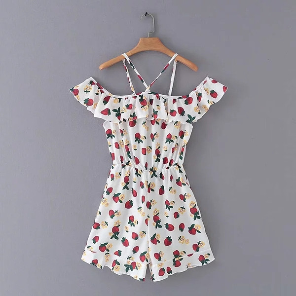 Salopeta de dama cu motiv colorat - model scurt