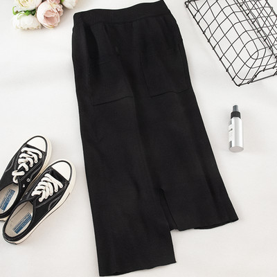 Fusta de dama asimetrica cu buzunare in mai multe culori