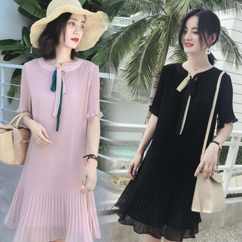 Rochie modernă de damă cu croiala roz și negru