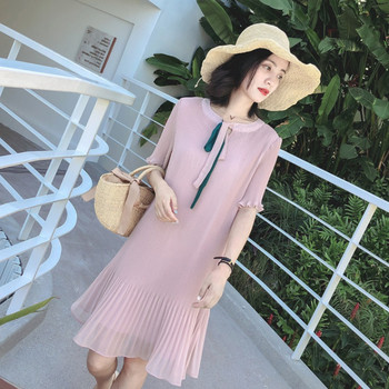 Rochie modernă de damă cu croiala roz și negru