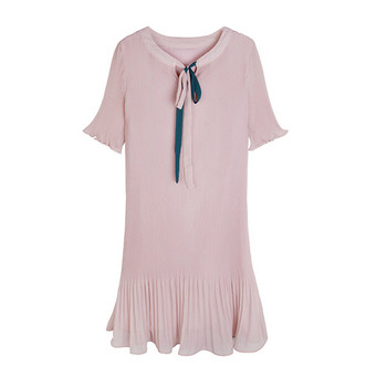 Rochie modernă de damă cu croiala roz și negru