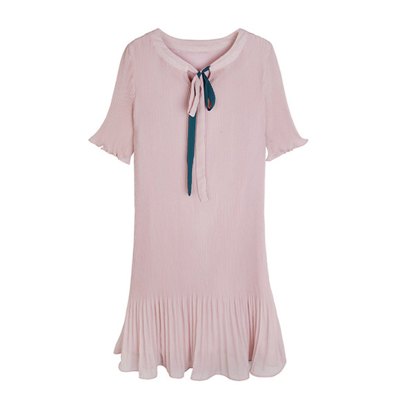 Rochie modernă de damă cu croiala roz și negru