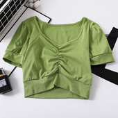 Tricou casual dama in trei culori cu decolteu in V