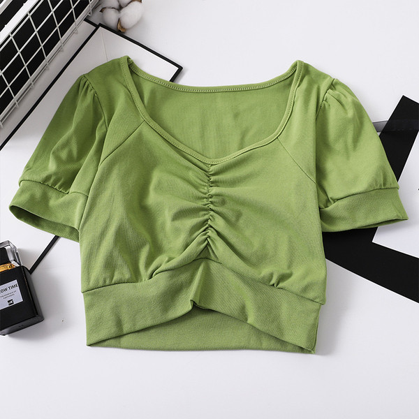 Tricou casual dama in trei culori cu decolteu in V