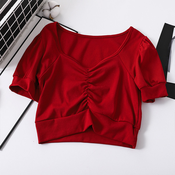 Tricou casual dama in trei culori cu decolteu in V