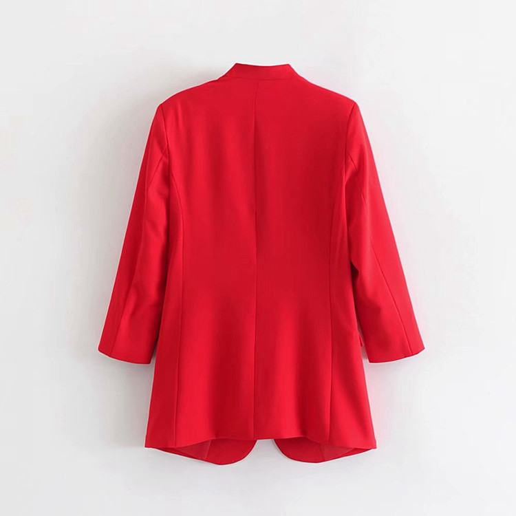 Geaca de dama cu maneci 7/8 si buzunare in visiniu si negru