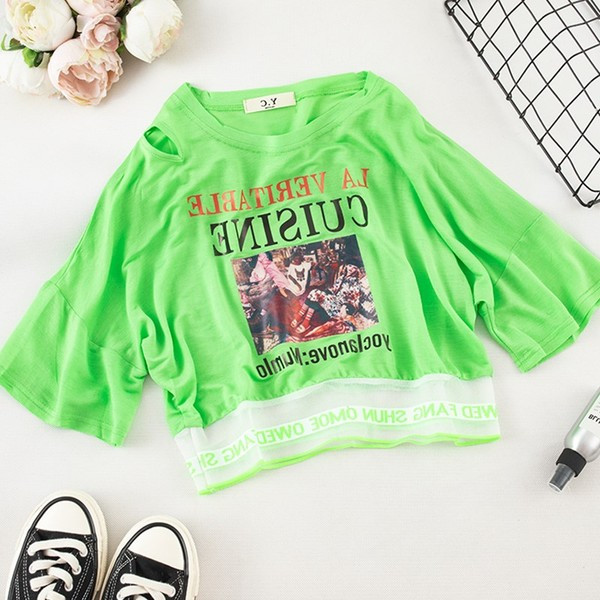 Modern női póló O-nyakú - többféle színben