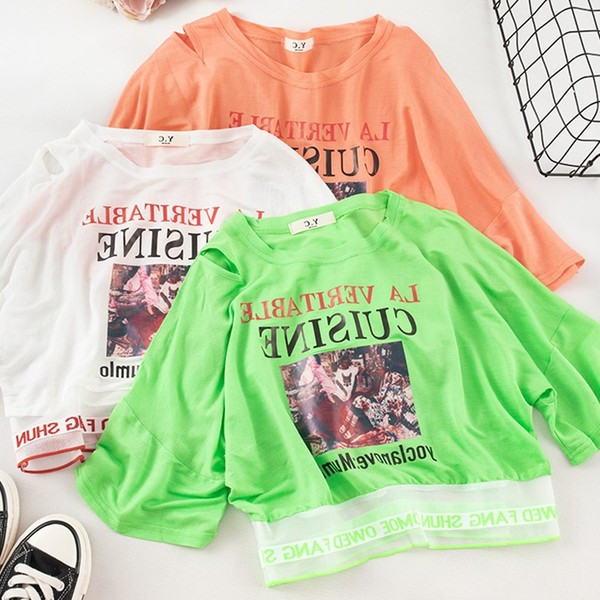 Modern női póló O-nyakú - többféle színben