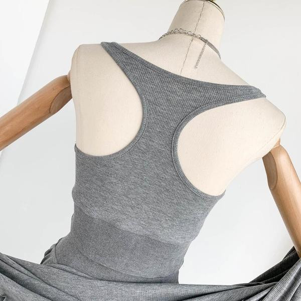 Három részből álló, sport-alkalmi női szett fekete-szürke felirattal