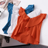 Actual maiou de damă cu decolteu în V în trei culori