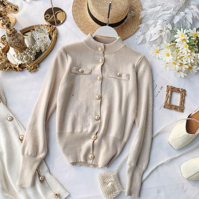 Vesta eleganta de dama cu guler si nasturi in forma de O in mai multe culori