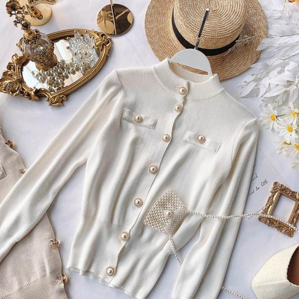 Vesta eleganta de dama cu guler si nasturi in forma de O in mai multe culori