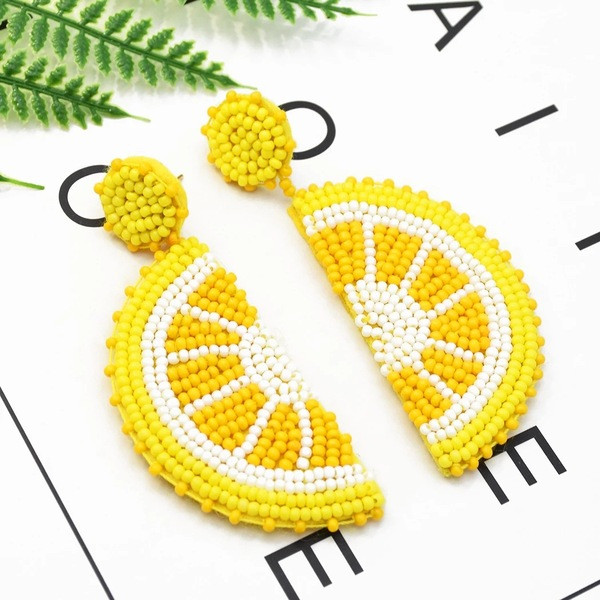 Cercei casual dama in galben