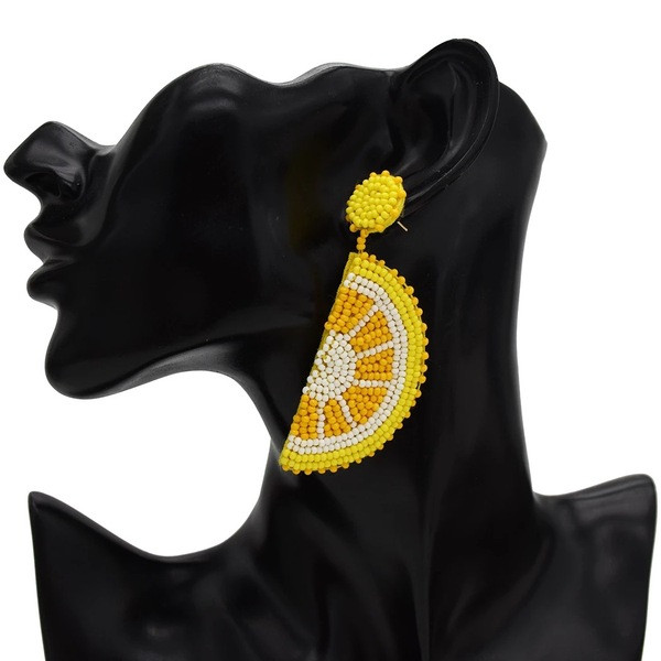 Cercei casual dama in galben