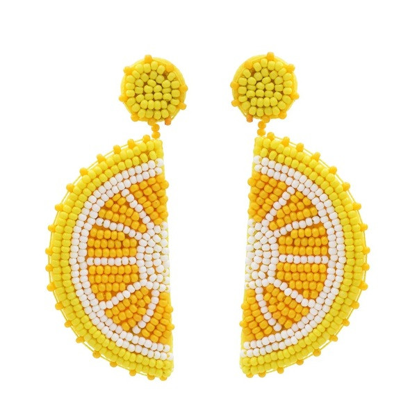 Cercei casual dama in galben