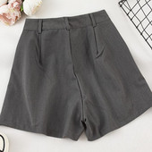 Pantaloni scurti de dama model nou cu talie inalta in mai multe culori