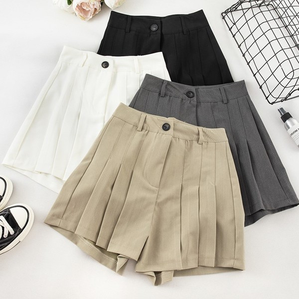 Pantaloni scurti de dama model nou cu talie inalta in mai multe culori