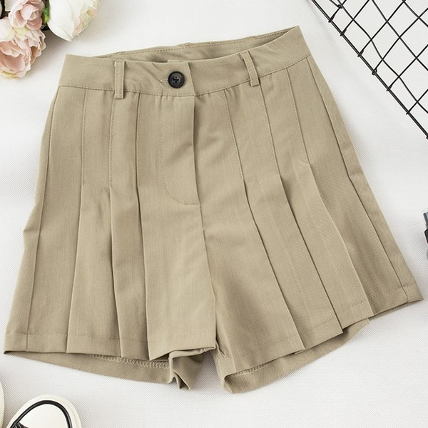 Pantaloni scurti de dama model nou cu talie inalta in mai multe culori