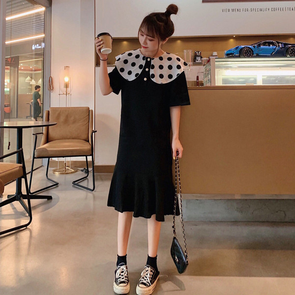 Rochie casual dama de culoare neagra - model croiat