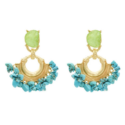 Cercei eleganti de dama cu pietre in trei culori