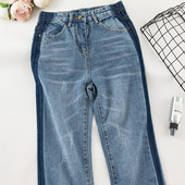 Blugi de dama moderni cu motive rupte - culoare albastra