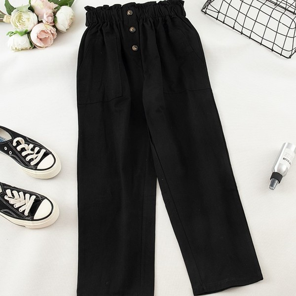 Pantaloni casual dama cu nasturi in mai multe culori