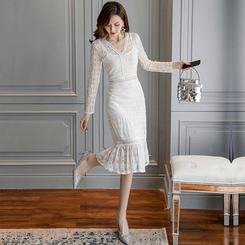 Elegáns női csipkeruha fehér és fekete színben