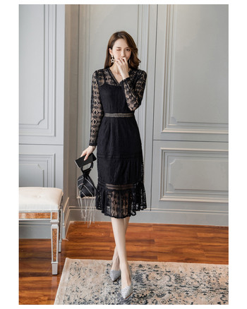 Elegáns női csipkeruha fehér és fekete színben