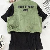 Tricou + vestă de damă modern în mai multe culori