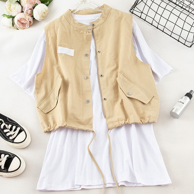 Tricou + vestă de damă modern în mai multe culori