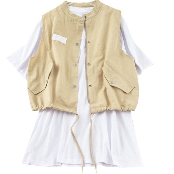 Tricou + vestă de damă modern în mai multe culori