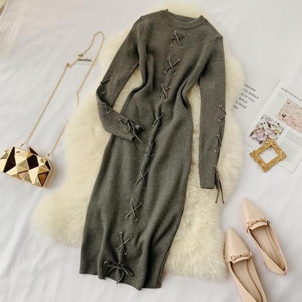 Rochie de dama moderna model Slim cu cravate in diferite culori