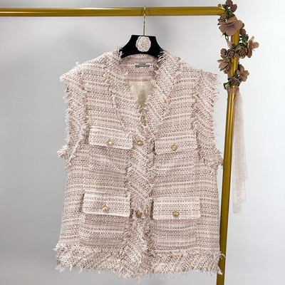 Vesta eleganta dama cu buzunare in doua culori