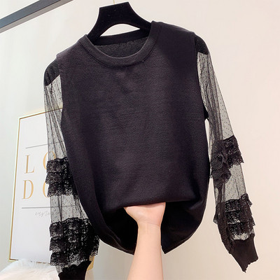 Modern női tüll blúz négy színben