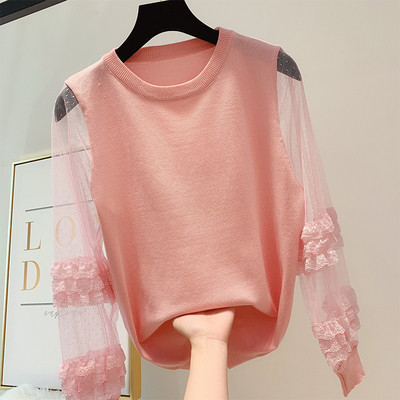 Modern női tüll blúz négy színben