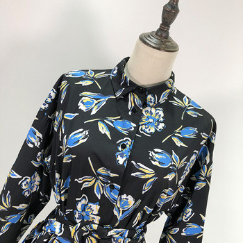 Rochie de dama neagra cu model floral