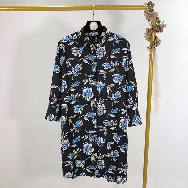 Rochie de dama neagra cu model floral