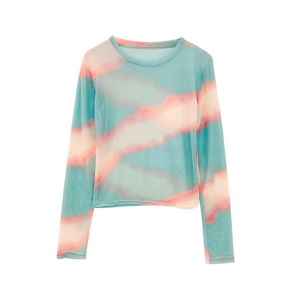 Bluză de damă modernă în două culori cu decolteu O