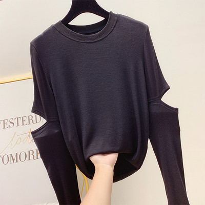 Modern női blúz O-nyakkal, négy színben