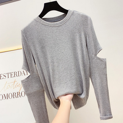 Modern női blúz O-nyakkal, négy színben