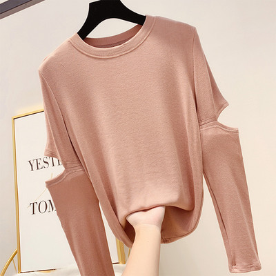 Modern női blúz O-nyakkal, négy színben