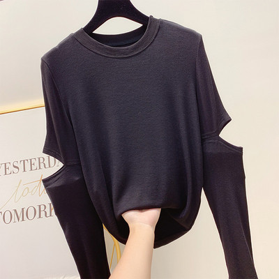 Modern női blúz O-nyakkal, négy színben