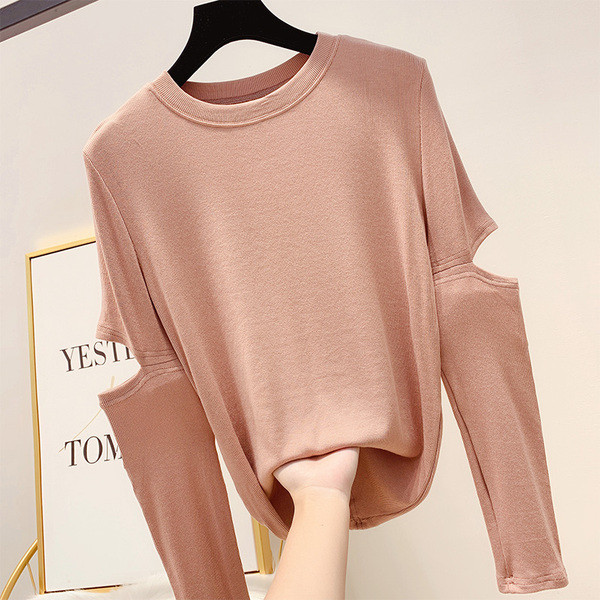 Modern női blúz O-nyakkal, négy színben