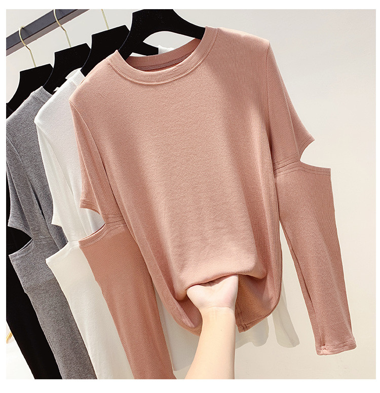 Modern női blúz O-nyakkal, négy színben