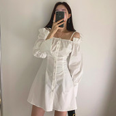 Modern női ruha két színben - fehér és fekete