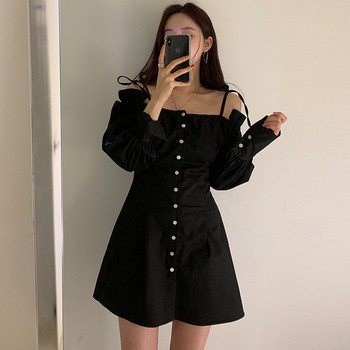 Modern női ruha két színben - fehér és fekete