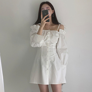 Modern női ruha két színben - fehér és fekete