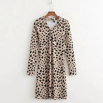 Hosszú ujjú, állatmintás női ruha
