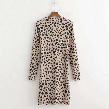 Hosszú ujjú, állatmintás női ruha