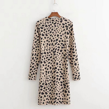 Hosszú ujjú, állatmintás női ruha